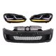 Front Bumper suitable for VW Golf 6 (2008-2013) Look with Osram LED Headlights Xenon Upgrade Red GTI Dynamic Sequential Turning Lights