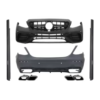 Body Kit suitable for Mercedes E-Class W213 (2016-2019) E63 Design with Exhaust Muffler Tips Chrome