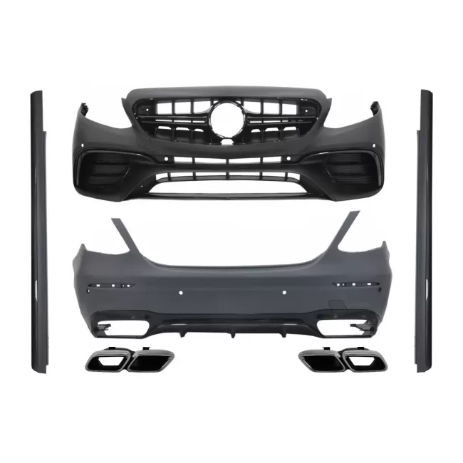 Body Kit suitable for Mercedes E-Class W213 (2016-2019) E63 Design with Exhaust Muffler Tips Chrome