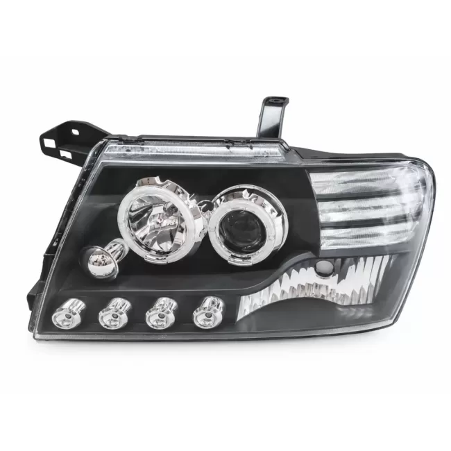 Angel Eyes Headlights suitable for Mitsubishi Pajero V60 (2000-2006) Black
