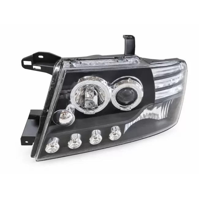Angel Eyes Headlights suitable for Mitsubishi Pajero V60 (2000-2006) Black