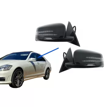 Complete Mirror Assembly suitable for Mercedes S-Class W221 (2005-2010) Facelift Design