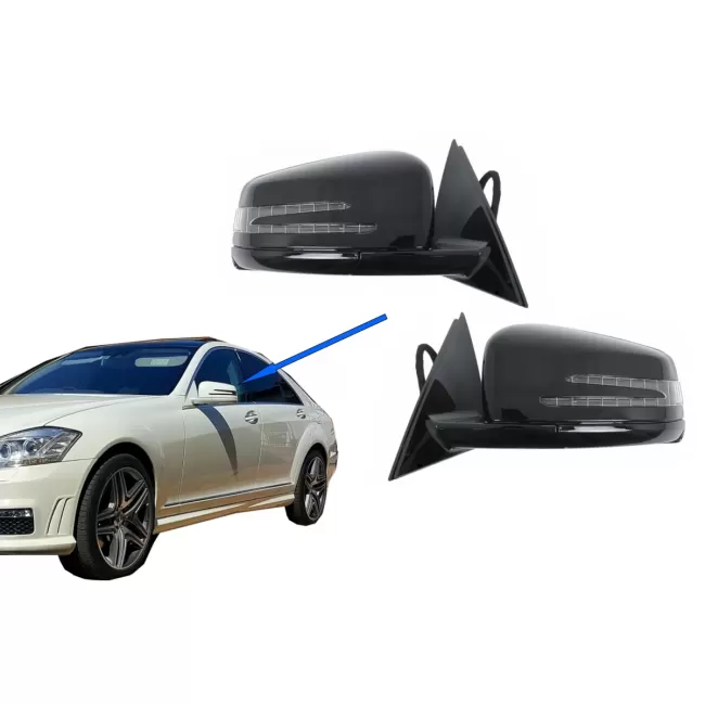Complete Mirror Assembly suitable for Mercedes S-Class W221 (2005-2010) Facelift Design