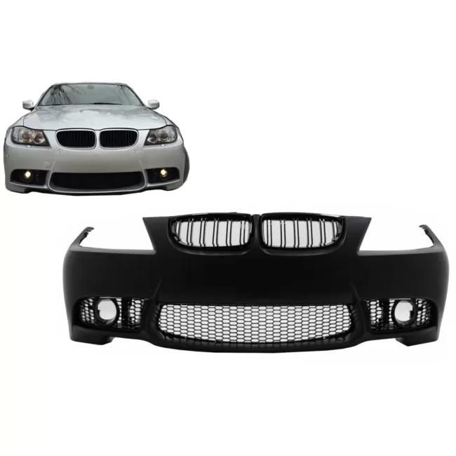 Front Bumper with Kidney Grilles suitable for BMW 3 Series E90 E91 LCI (2008-2011) Sedan Touring M3 Design