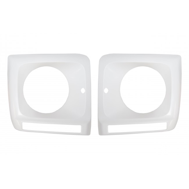 Headlights Covers with LED DRL Daytime Running Lights suitable for Mercedes G-Class W463 (1989-up) G65 Design Chrome