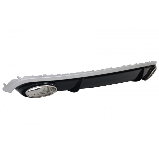 Rear Bumper Valance Air Diffuser suitable for Audi A7 4G (2010-2014) with Exhaust Tips RS7 Design