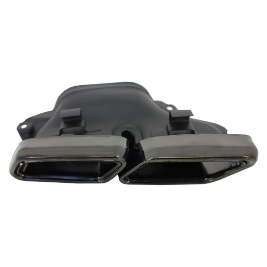 Exhaust Muffler Tips suitable for Mercedes Benz S-Class W222 E-Class W212 S212 Facelift CLS W218 SL-Class R231 E65 S65 SL65 A-Design Black Edition