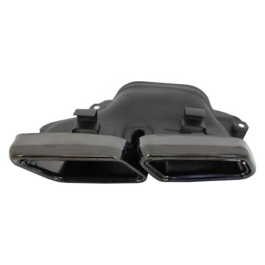 Exhaust Muffler Tips suitable for Mercedes Benz S-Class W222 E-Class W212 S212 Facelift CLS W218 SL-Class R231 E65 S65 SL65 A-Design Black Edition