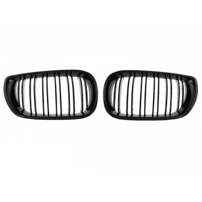 Central Kidney Grilles suitable for BMW 3 Series E46 Facelift (10.2001-2005) Double Stripe M Design Piano Black