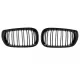 Central Kidney Grilles suitable for BMW 3 Series E46 Facelift (10.2001-2005) Double Stripe M Design Piano Black