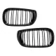 Central Kidney Grilles suitable for BMW 3 Series E46 Facelift (10.2001-2005) Double Stripe M Design Piano Black