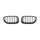 Front Kidney Grilles suitable for BMW 3 Series E90 E91 LCI (2008-2011) Double Stripe M Design Piano Black