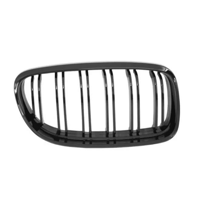 Front Kidney Grilles suitable for BMW 3 Series E90 E91 LCI (2008-2011) Double Stripe M Design Piano Black