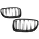 Front Kidney Grilles suitable for BMW 3 Series E90 E91 LCI (2008-2011) Double Stripe M Design Piano Black
