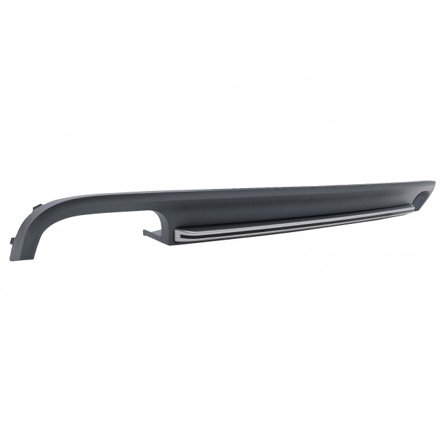Rear Bumper Valance Diffuser suitable for Audi A7 4G (2010-2014) with Exhaust Tips S7 Facelift Design