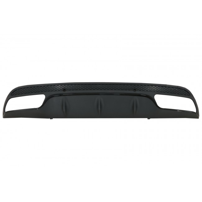 Rear Bumper Diffuser suitable for MERCEDES C-Class W205 S205 (2014-2020) C63 Design Only for Sport Pack Black Edition