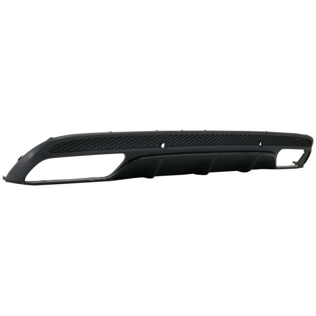 Rear Bumper Diffuser suitable for MERCEDES C-Class W205 S205 (2014-2020) C63 Design Only for Sport Pack Black Edition