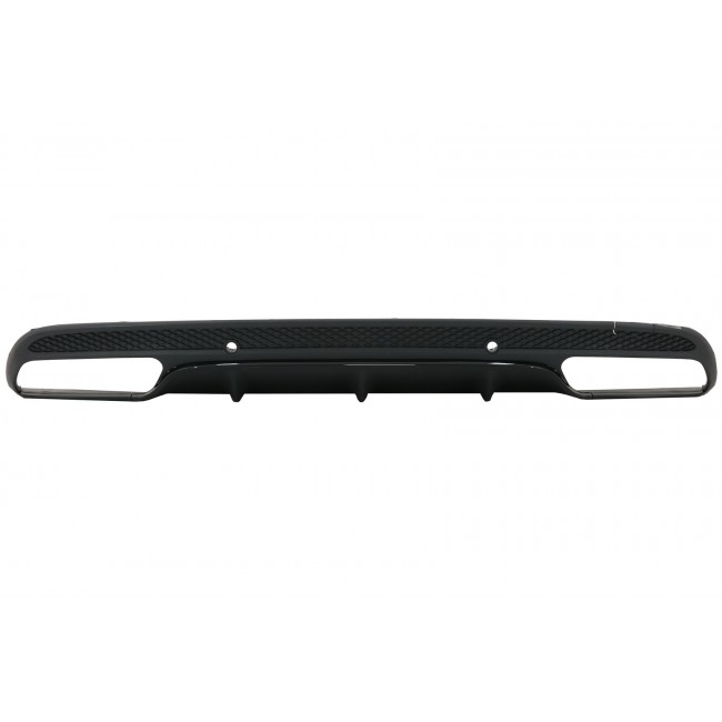 Rear Bumper Diffuser suitable for MERCEDES C-Class W205 S205 (2014-2020) C63 Design Only for Sport Pack Black Edition