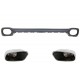 Rear Bumper Valance Diffuser and Square Exhaust Tips suitable for BMW X6 F16 V8 Design M-Tech Style