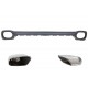 Rear Bumper Valance Diffuser and Square Exhaust Tips suitable for BMW X6 F16 V8 Design M-Tech Style