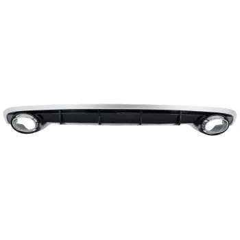 Rear Bumper Valance Diffuser and Exhaust Tips suitable for Audi A6 4G C7 Facelift (2015-2018) RS6 Design