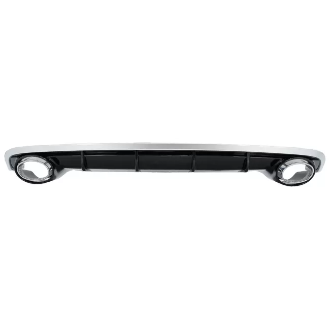 Rear Bumper Valance Diffuser and Exhaust Tips suitable for Audi A6 4G C7 Facelift (2015-2018) RS6 Design