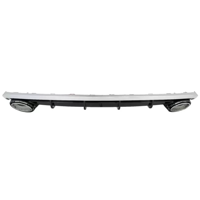 Rear Bumper Valance Diffuser and Exhaust Tips suitable for Audi A6 4G C7 Facelift (2015-2018) RS6 Design