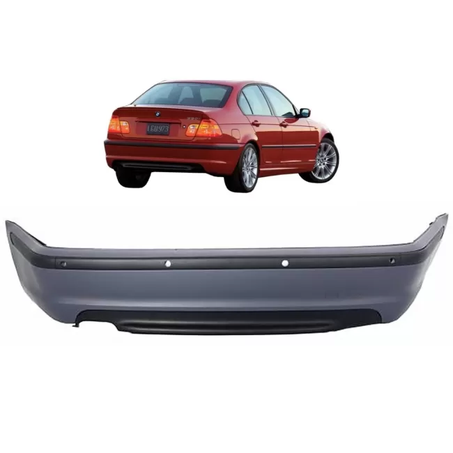 Rear Bumper suitable for BMW 3 Series E46 4D Sedan (1998-2004) M-Technik Design With PDC Holes