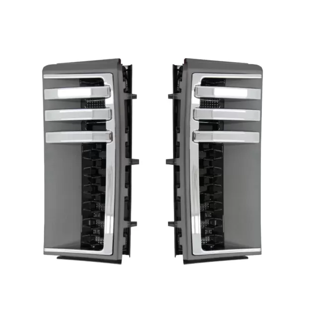 Side Vents Grilles suitable for Land Range Rover Vogue III L322 (2002-2012) Gray Piano Black Edition New Autobiography Design
