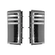 Side Vents Grilles suitable for Land Range Rover Vogue III L322 (2002-2012) Gray Piano Black Edition New Autobiography Design