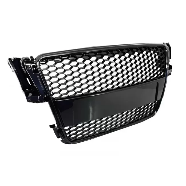 Badgeless Front Grille suitable for Audi A5 8T (2007-2011) RS Design Piano Black