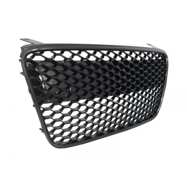 Front Grille suitable for Audi R8 (2007-2012) Honeycomb Piano Black