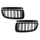 Front Kidney Grilles suitable for BMW 3 Series E90 E91 Pre-LCI (2005-2008) Double Stripe M Design Piano Black