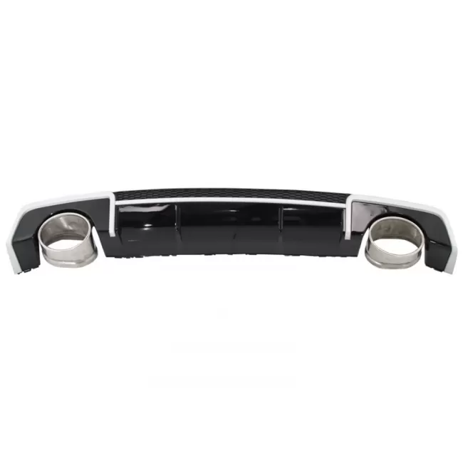 Rear Bumper Valance Diffuser with Exhaust Muffler Tips suitable for Audi A3 8V Sedan Cabrio (2012-2015) RS3 Design