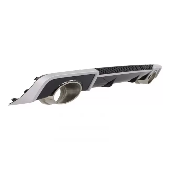 Rear Bumper Valance Diffuser with Exhaust Muffler Tips suitable for Audi A3 8V Sedan Cabrio (2012-2015) RS3 Design