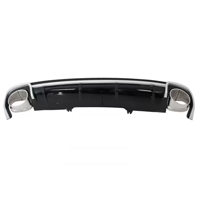 Rear Bumper Valance Diffuser Exhaust Tips suitable for Audi A4 B9 8W (2016-2018) Sedan Avant RS4 Design