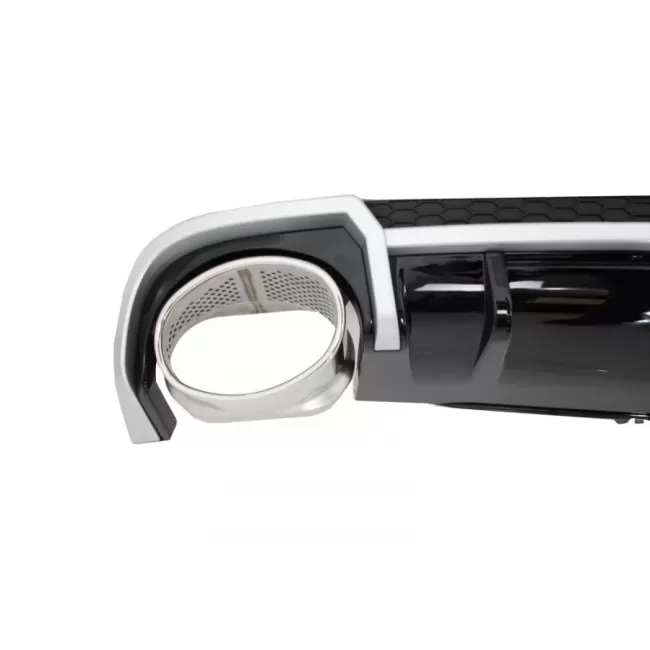Rear Bumper Valance Diffuser Exhaust Tips suitable for Audi A4 B9 8W (2016-2018) Sedan Avant RS4 Design