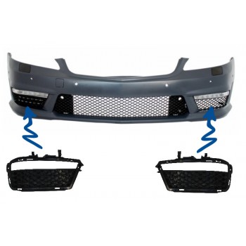 Front Bumper Side Grilles Fog Light DRL suitable for Mercedes S-Class W221 (2005-2012) S63 S65 Design