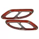 Black Muffler Tips Covers suitable for Mercedes C-Class W205 S65 E65 GLE W166 X166 GLC W253 Sport Design