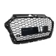 Badgeless Front Grille suitable for Audi A3 8V Facelift (2017-2018) RS3 Design Piano Black