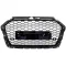 Badgeless Front Grille suitable for Audi A3 8V Facelift (2017-2018) RS3 Design Piano Black