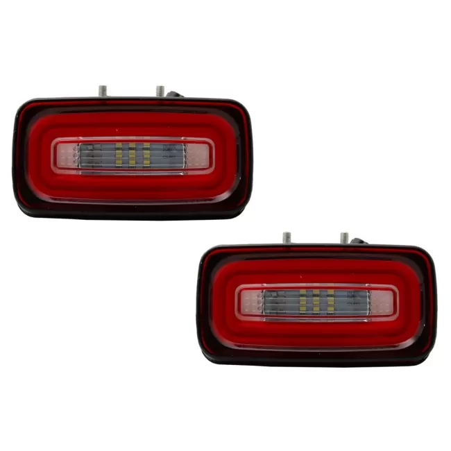 LED Rear Bumper Fog Lamp Light Bar suitable for Mercedes G-Class W463 (1989-2015) Red Clear