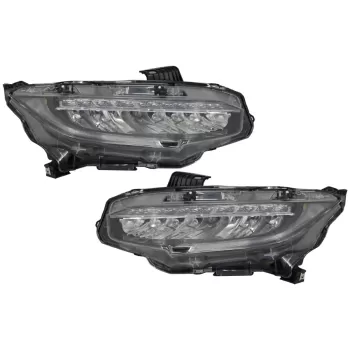 Headlights Full LED suitable for Honda Civic Mk10 FC/FK (2016-Up) Sedan & Hatchback with Sequential Dynamic Turning Lights