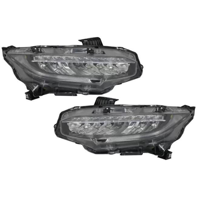 Headlights Full LED suitable for Honda Civic Mk10 FC/FK (2016-Up) Sedan & Hatchback with Sequential Dynamic Turning Lights