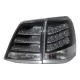 Taillights LED suitable for Toyota Land Cruiser FJ200 J200 (2007-2011) Black and White