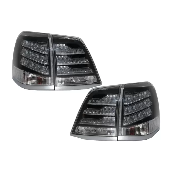 Taillights LED suitable for Toyota Land Cruiser FJ200 J200 (2007-2011) Black and White