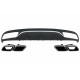 Rear Bumper Valance Diffuser with Exhaust Muffler Tips suitable for Mercedes C-Class C205 A205 Coupe Cabriolet (2014-2019) C63 Design