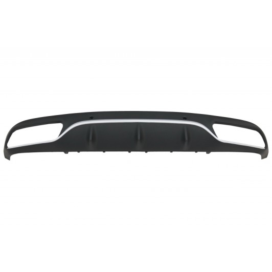 Rear Bumper Valance Diffuser with Exhaust Muffler Tips suitable for Mercedes C-Class C205 A205 Coupe Cabriolet (2014-2019) C63 Design