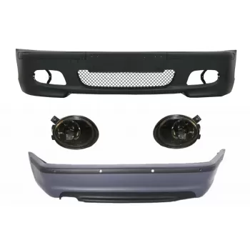 Body Kit suitable for BMW 3 Series E46 Sedan (1998-2004) Bumper With PDC and Fog Lights Smoke Lens M-Technik Design