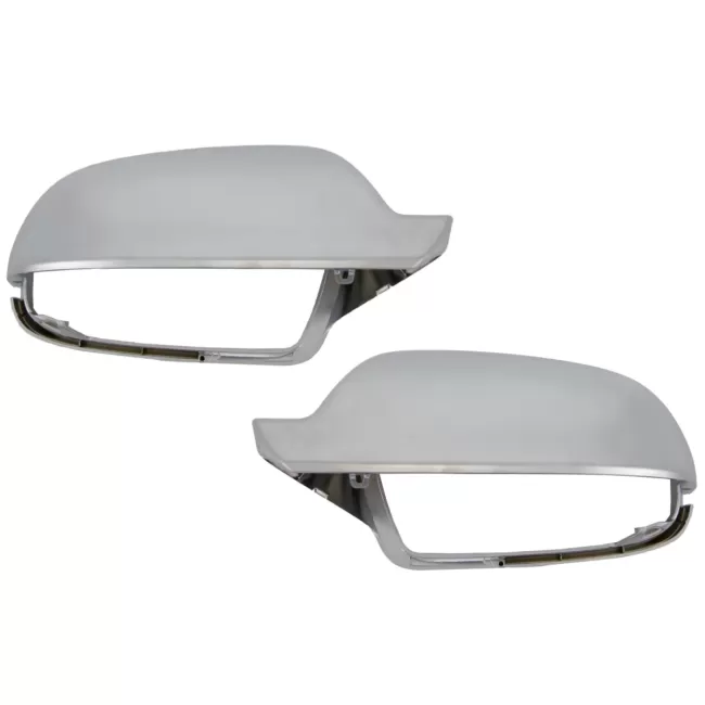 Mirror Covers suitable for Audi A5 8T (2011-2016) A3 8P (2011-2013) A4 B8.5 Facelift (2012-2015) Extinction Aluminium Plated Complete Housing Without Side Assist